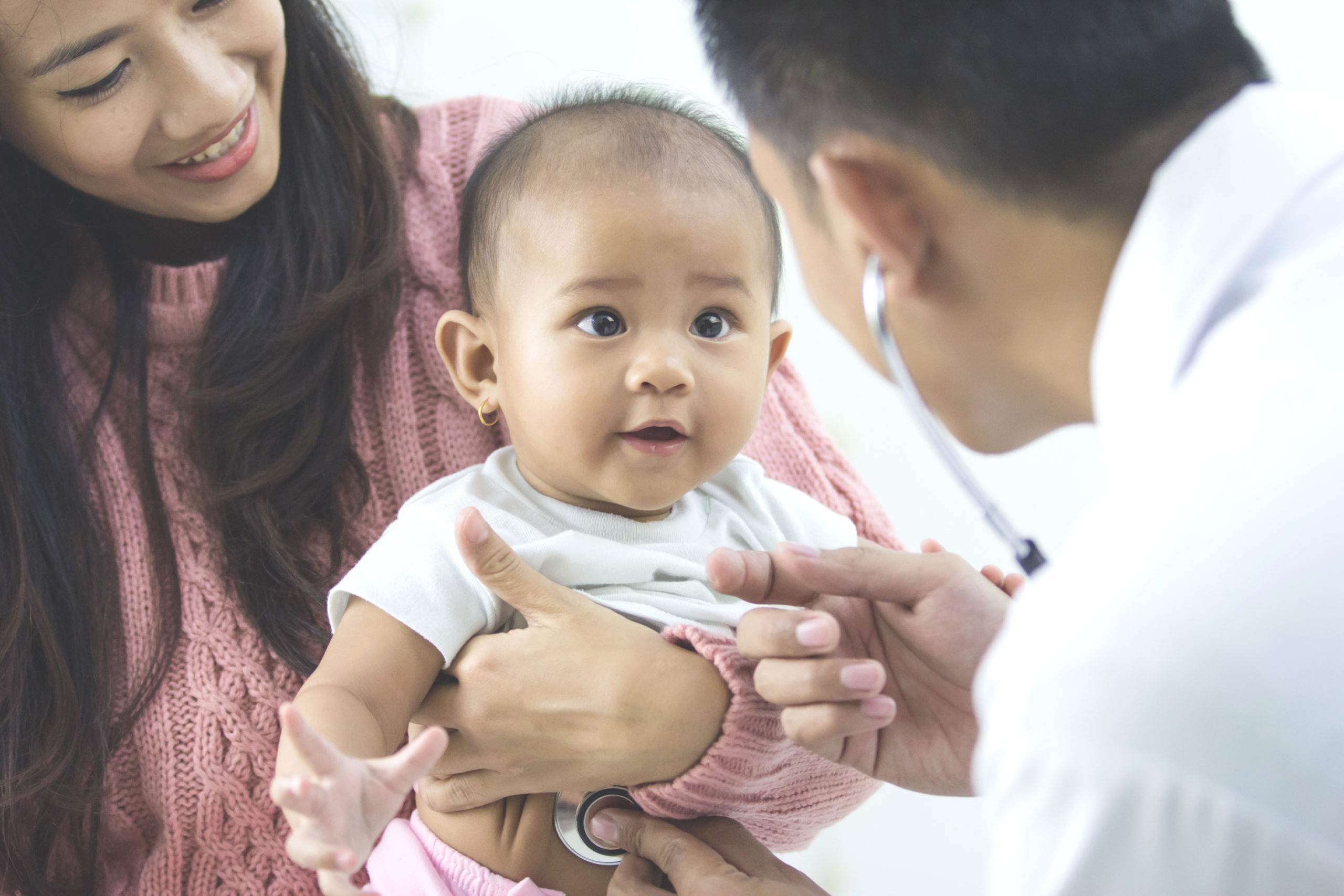 Portrait,Of,A,Baby,Being,Checked,By,A,Doctor,Using